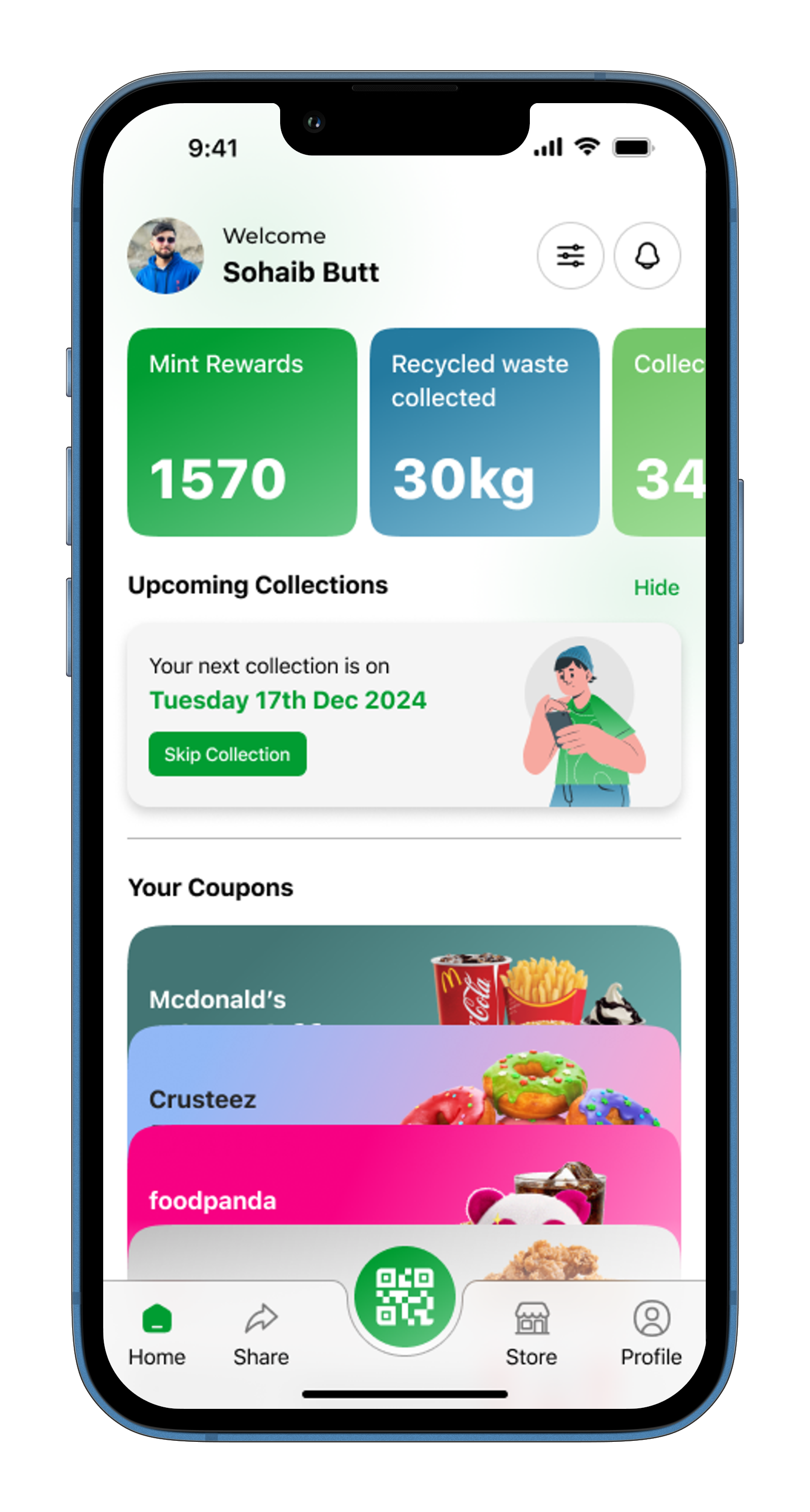 App homescreen preview